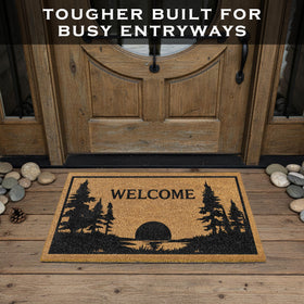 MAINEVENT coir door mat dirt-trap removing sand at doorway