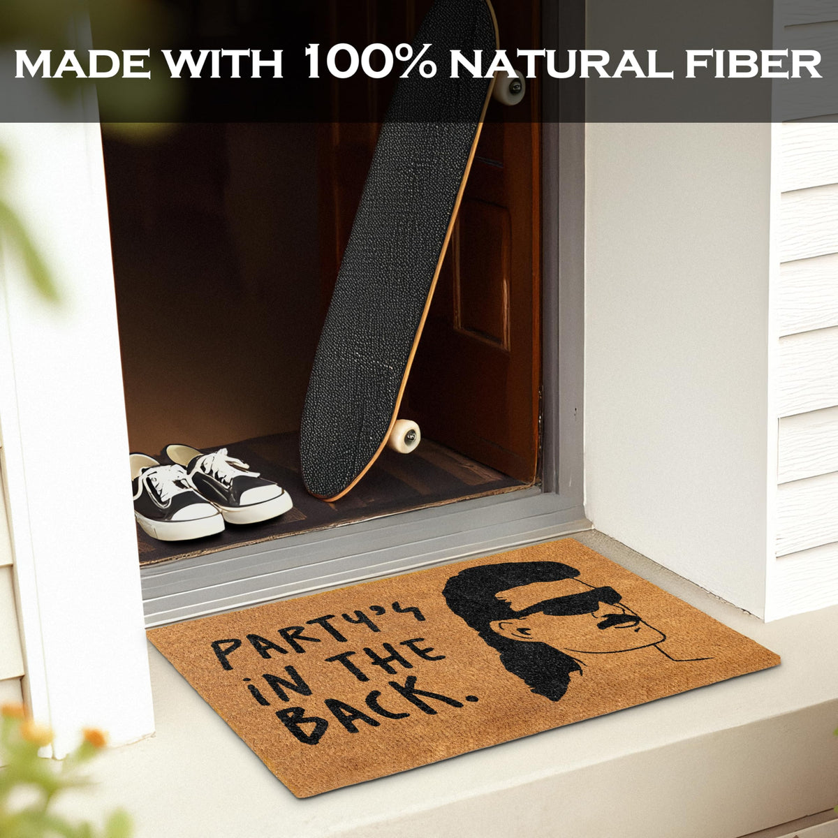 MAINEVENT Coir Door Mat Outdoor-Patio highlighting weather‑friendly durability.