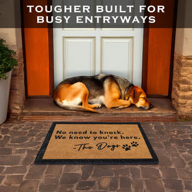 MAINEVENT Door mat with non-slip back keeps busy entries in place.