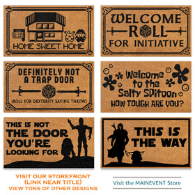 MAINEVENT Funny gamer gift doormat for indoor use, ideal for tabletop fans