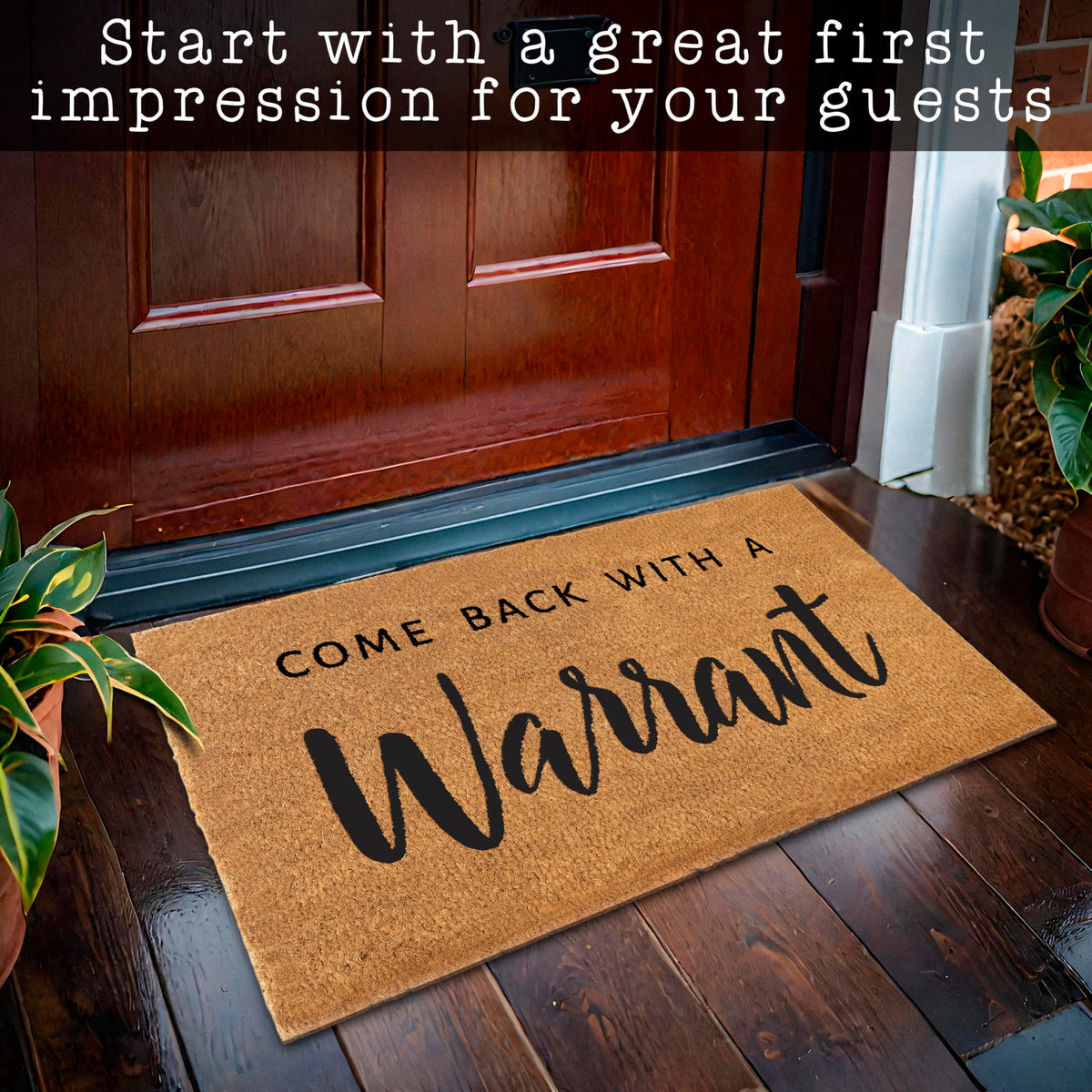 MAINEVENT funny housewarming-friendly mat for modern entryways