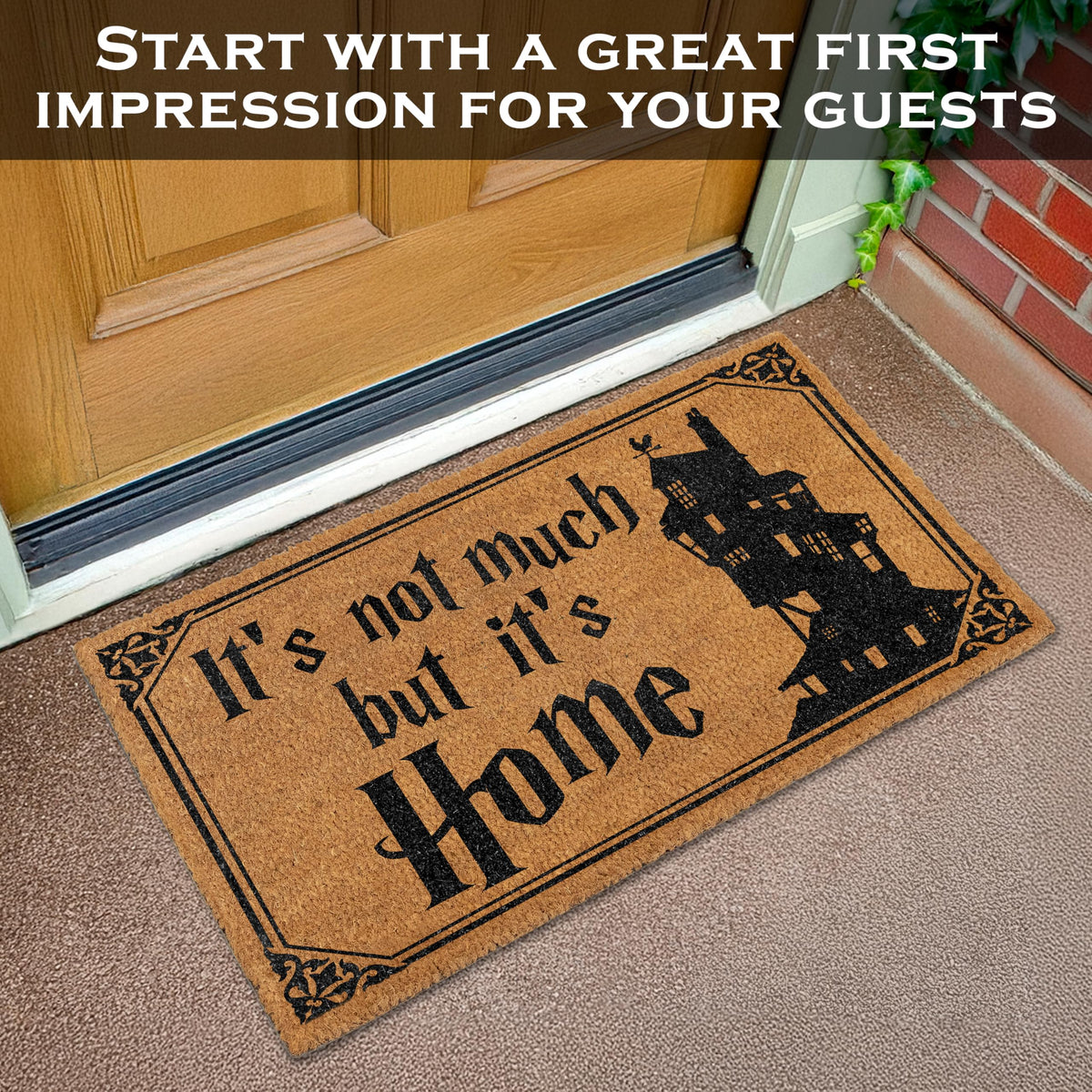 MAINEVENT It's Not Much but It's Home door mat made for porch use with wizarding vibe