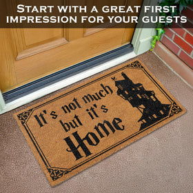 MAINEVENT It's Not Much but It's Home door mat made for porch use with wizarding vibe