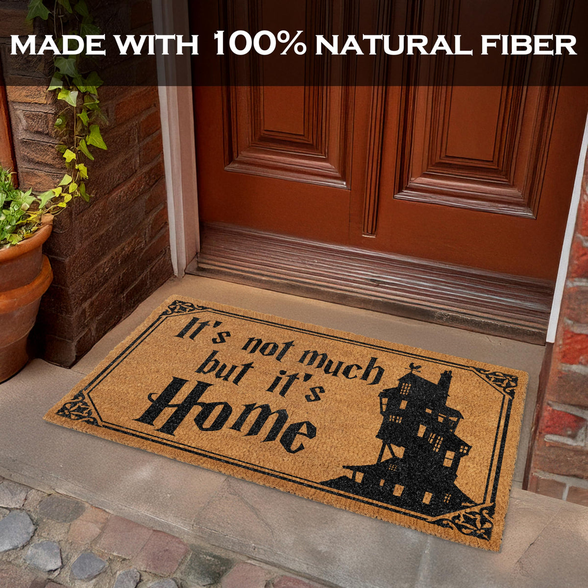 MAINEVENT It's Not Much but It's Home door mat nerdy gift option for fans of magic and humor