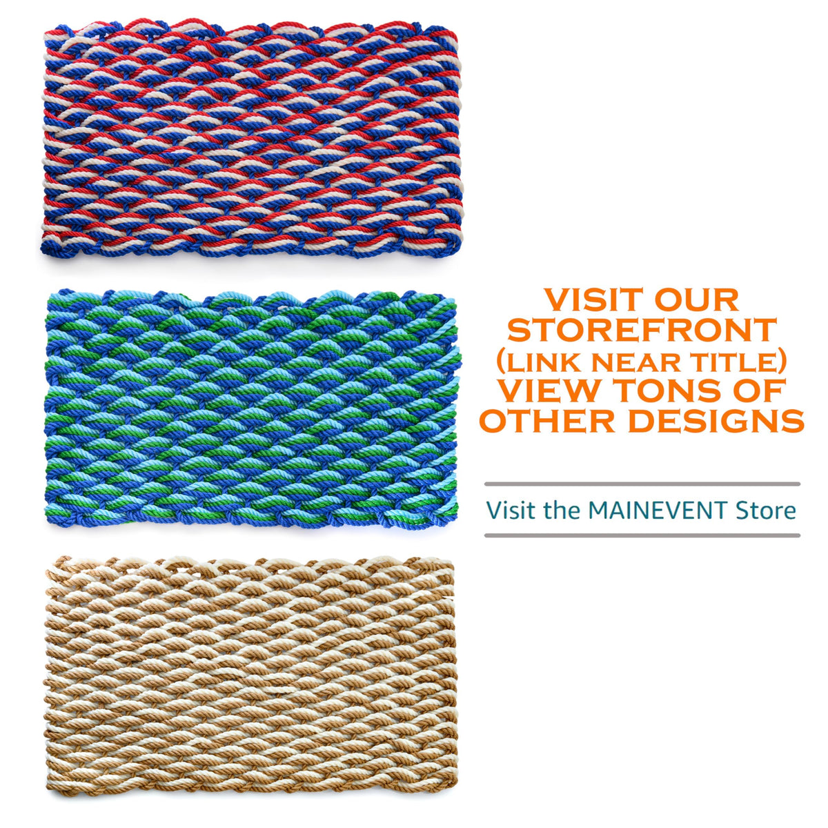 MAINEVENT Lobster rope mat sand 30x17-easy-clean-drying demonstrates quick maintenance.