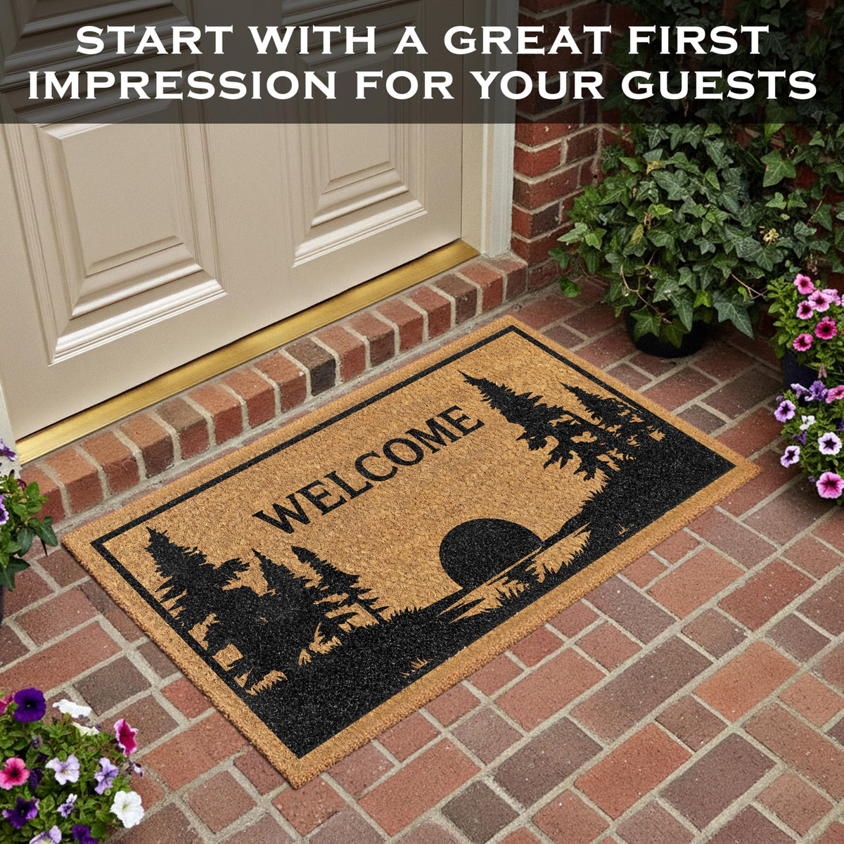 MAINEVENT made-in-usa lake decor door mat with timeless style