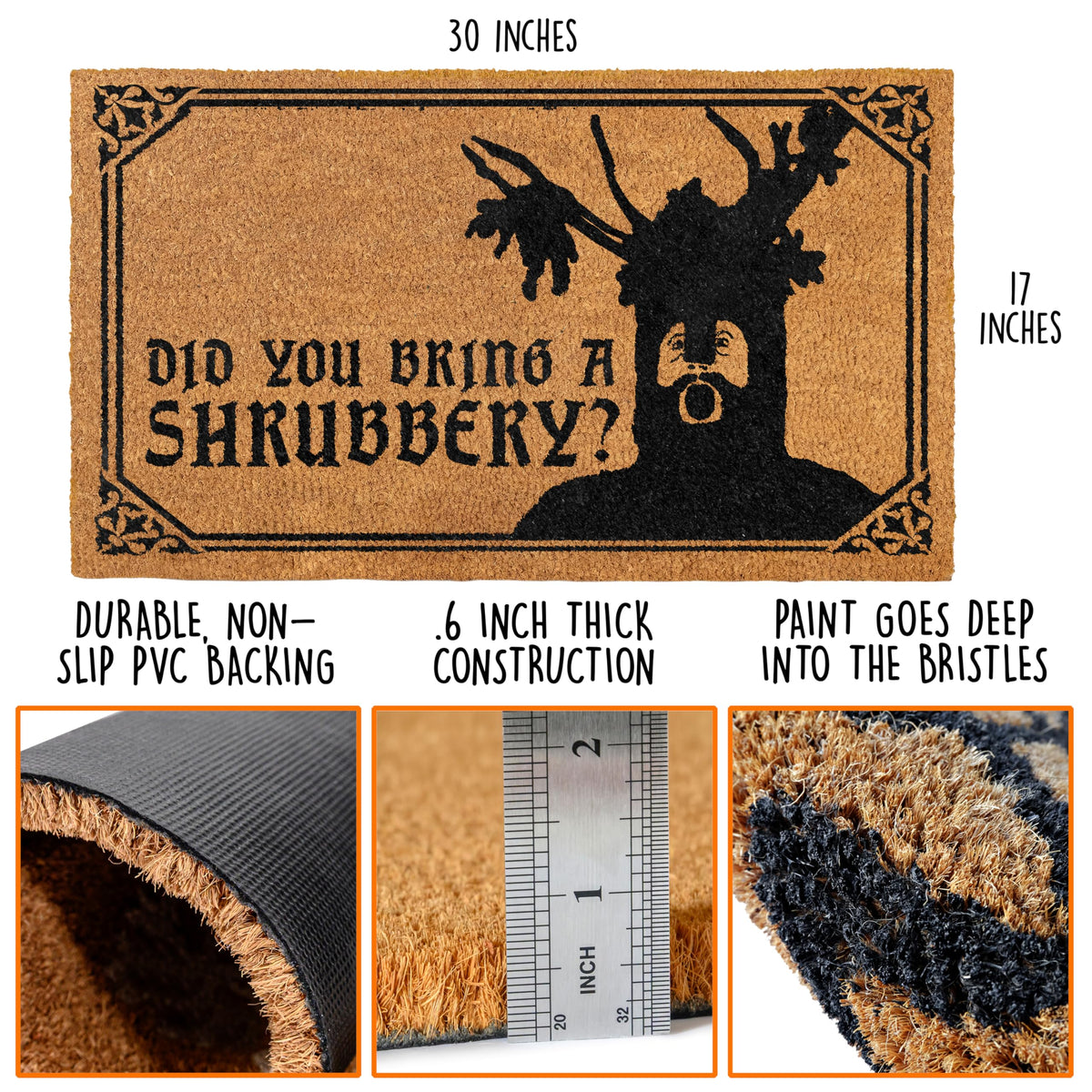 MAINEVENT Monty door mat on a covered patio adds stylish, weather-friendly entry.