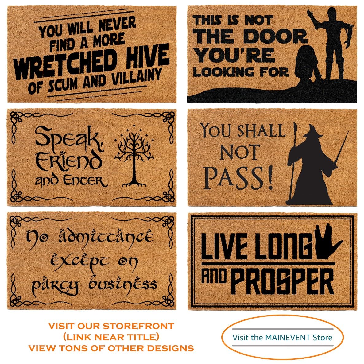 MAINEVENT Nerd gift Monty merch door mat celebrates fandom with color.