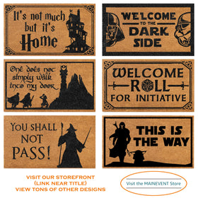 MAINEVENT Coir door mat with non-slip backing withstands high-traffic entrances