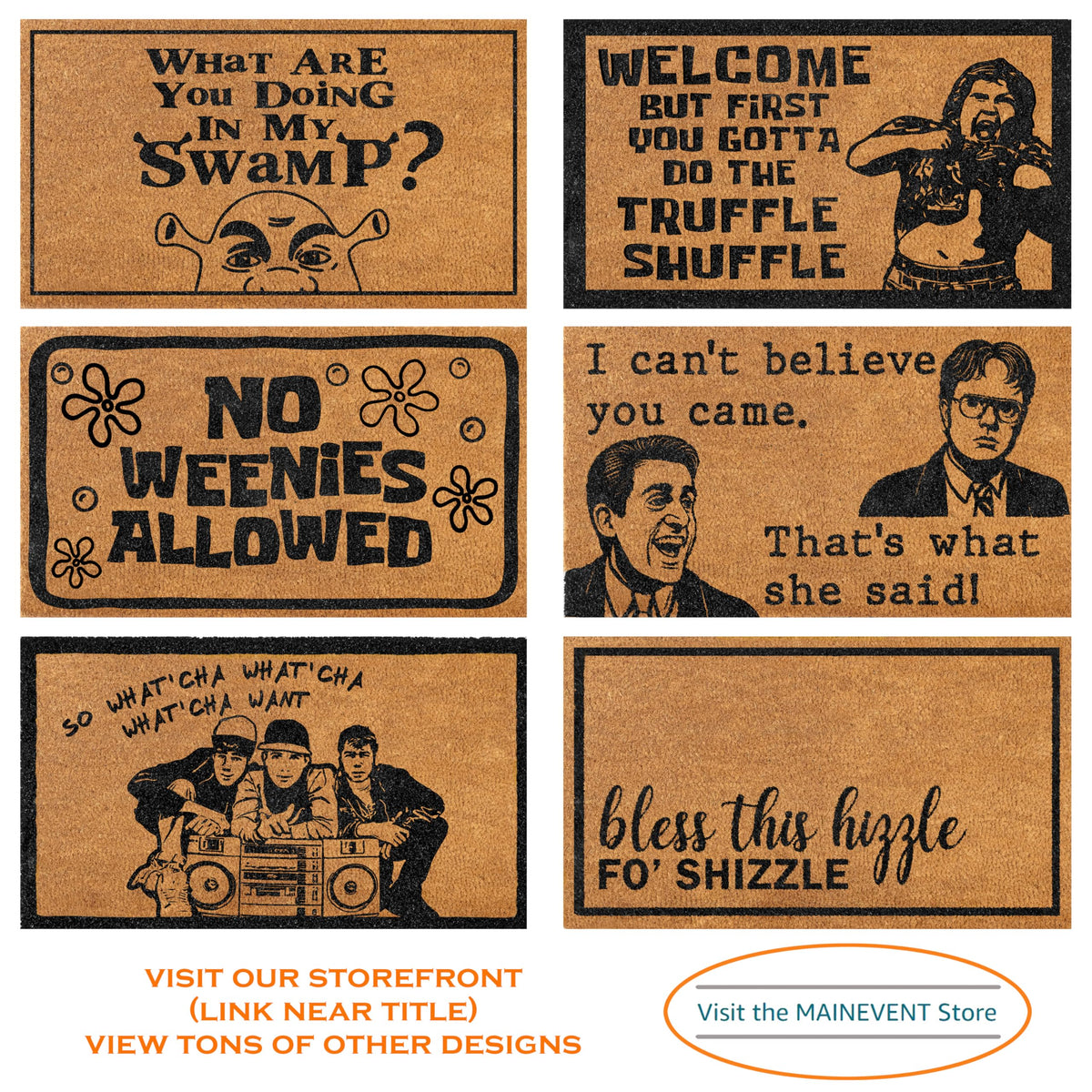 MAINEVENT non-slip doormat stays put on porch surfaces during busy front entries.
