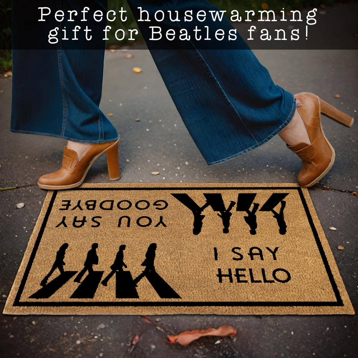 MAINEVENT door mat features non-slip PVC backing for stable outdoor use.