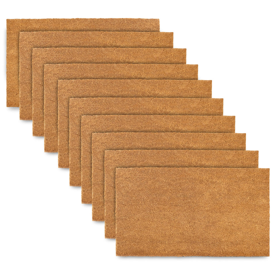 MAINEVENT plain coir doormat 30x17 front view—durable entryway for high-traffic homes.