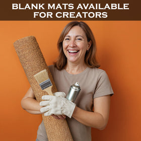 MAINEVENT in-store display featuring blank doormat ready to customize.