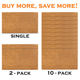 MAINEVENT plain coir doormat, non-slip backing visible for safe use.