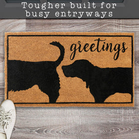 MAINEVENT Puppy doormat with non-slip back supports safe, busy entryways
