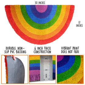 MAINEVENT Rainbow Door Mat Outdoor adds vibrant curb appeal to your entrance.