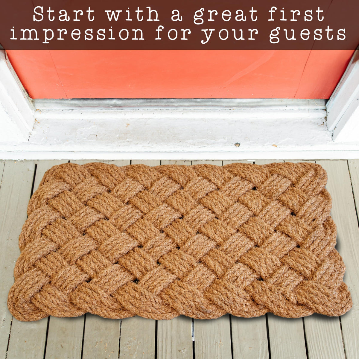 MAINEVENT rope doormat care and durability suggests easy upkeep for busy homes.
