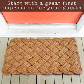 MAINEVENT rope doormat care and durability suggests easy upkeep for busy homes.