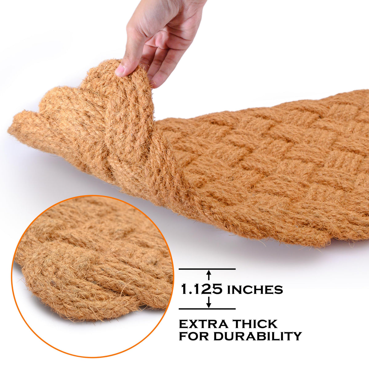 MAINEVENT rope doormat outdoor-covered use demonstrates weather-friendly entry solution.