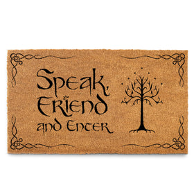 MAINEVENT Speak Friend and Enter doormat with non-slip backing for secure entry