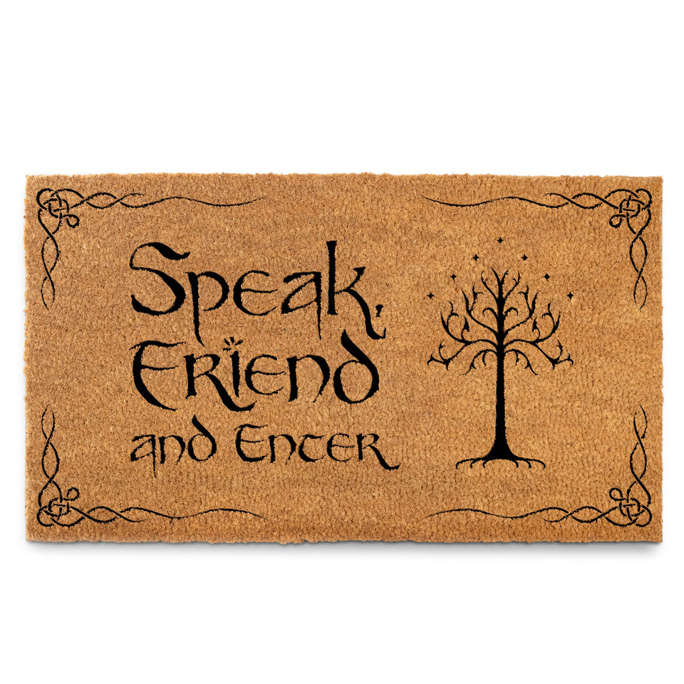 MAINEVENT Speak Friend and Enter doormat with non-slip backing for secure entry
