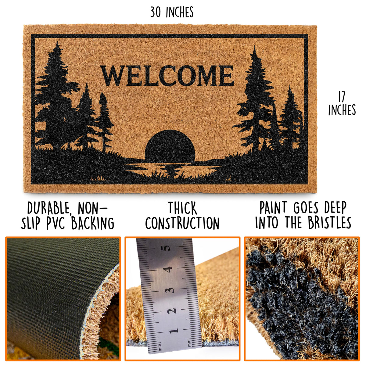 MAINEVENT vibrant camping welcome mat brightening outdoor entryways
