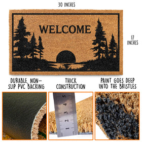 MAINEVENT vibrant camping welcome mat brightening outdoor entryways
