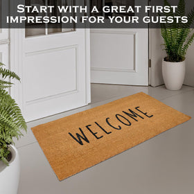 MAINEVENT Welcome Long Door Mat detail texture adds character to your doorstep.
