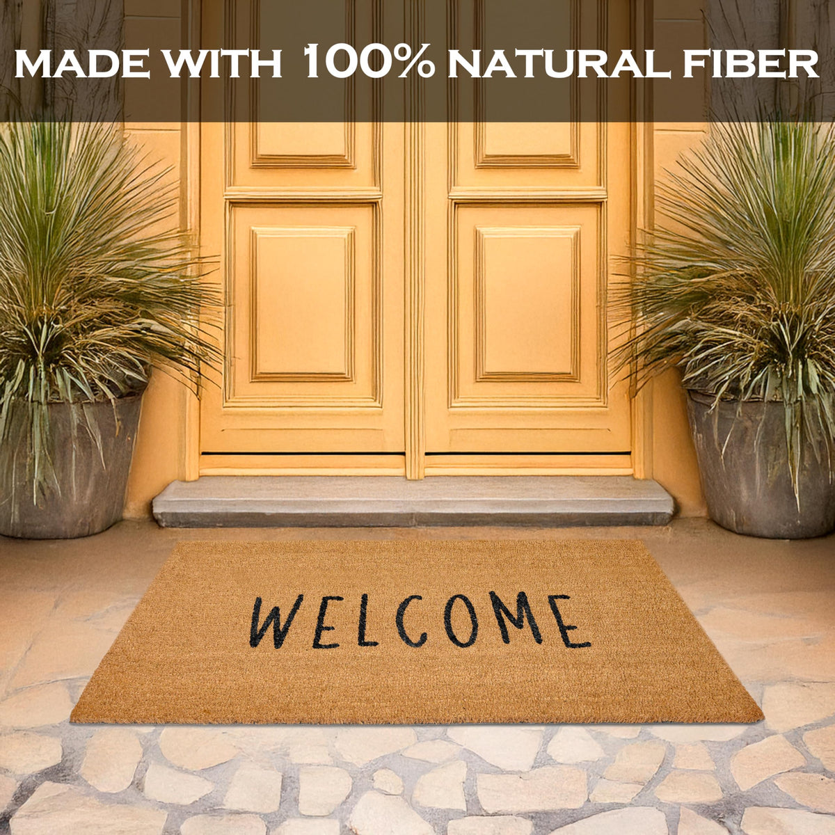MAINEVENT Welcome Long Door Mat greeting spot for guests with sturdy curb appeal.