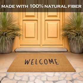 MAINEVENT Welcome Long Door Mat greeting spot for guests with sturdy curb appeal.