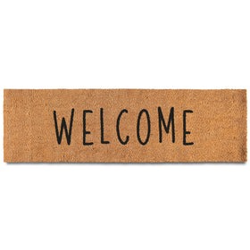 MAINEVENT Welcome long door mat 50x15 with durable coco fibers for outdoor entrances.