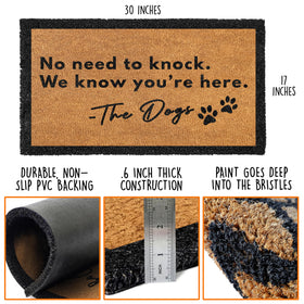 MAINEVENT Welcome mat for dog lovers, front door, durable for covered patios.
