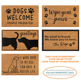 MAINEVENT Wipe Your Paws dog gift idea for doorstep humor.