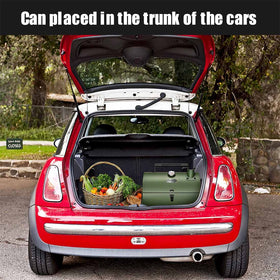 Removable grill rack makes cleaning after outdoor cooking quick.