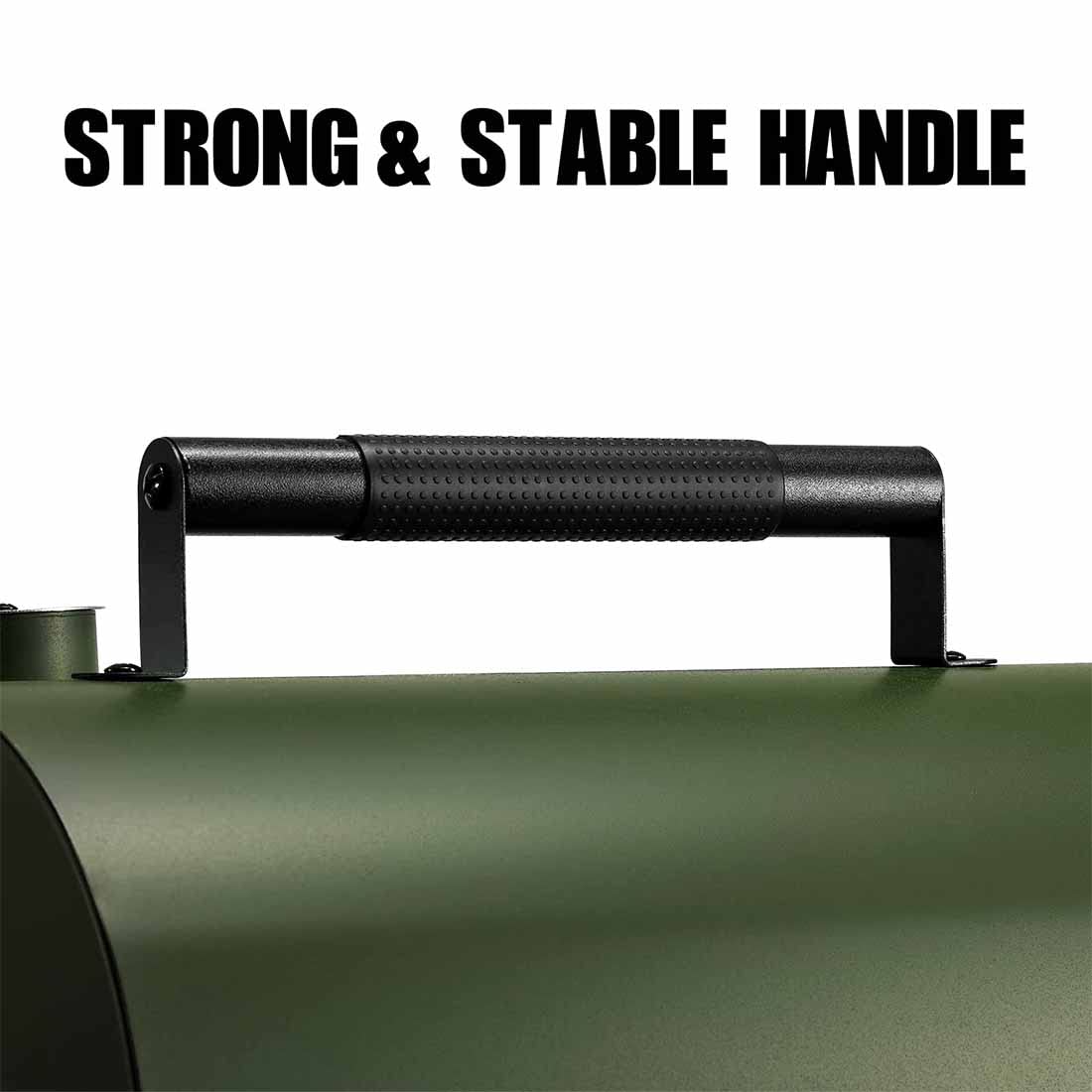 Smoker-capable design adds richer flavor for outdoor meals.