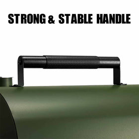 Smoker-capable design adds richer flavor for outdoor meals.