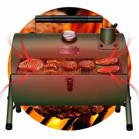 Compact 16.5 by 11.8 inch tabletop grill fits small spaces.