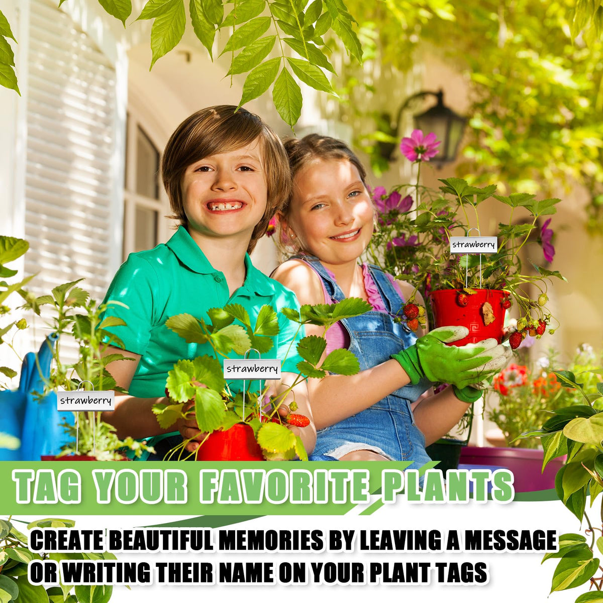 Maitys garden tags for flowers, herbs, and vegetables to identify varieties.