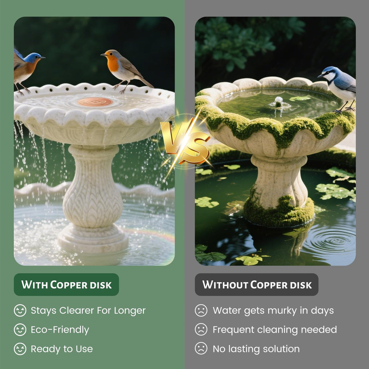 maiwoste copper disk with triple-point support stabilizes outdoor bowls