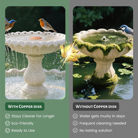 maiwoste copper disk with triple-point support stabilizes outdoor bowls