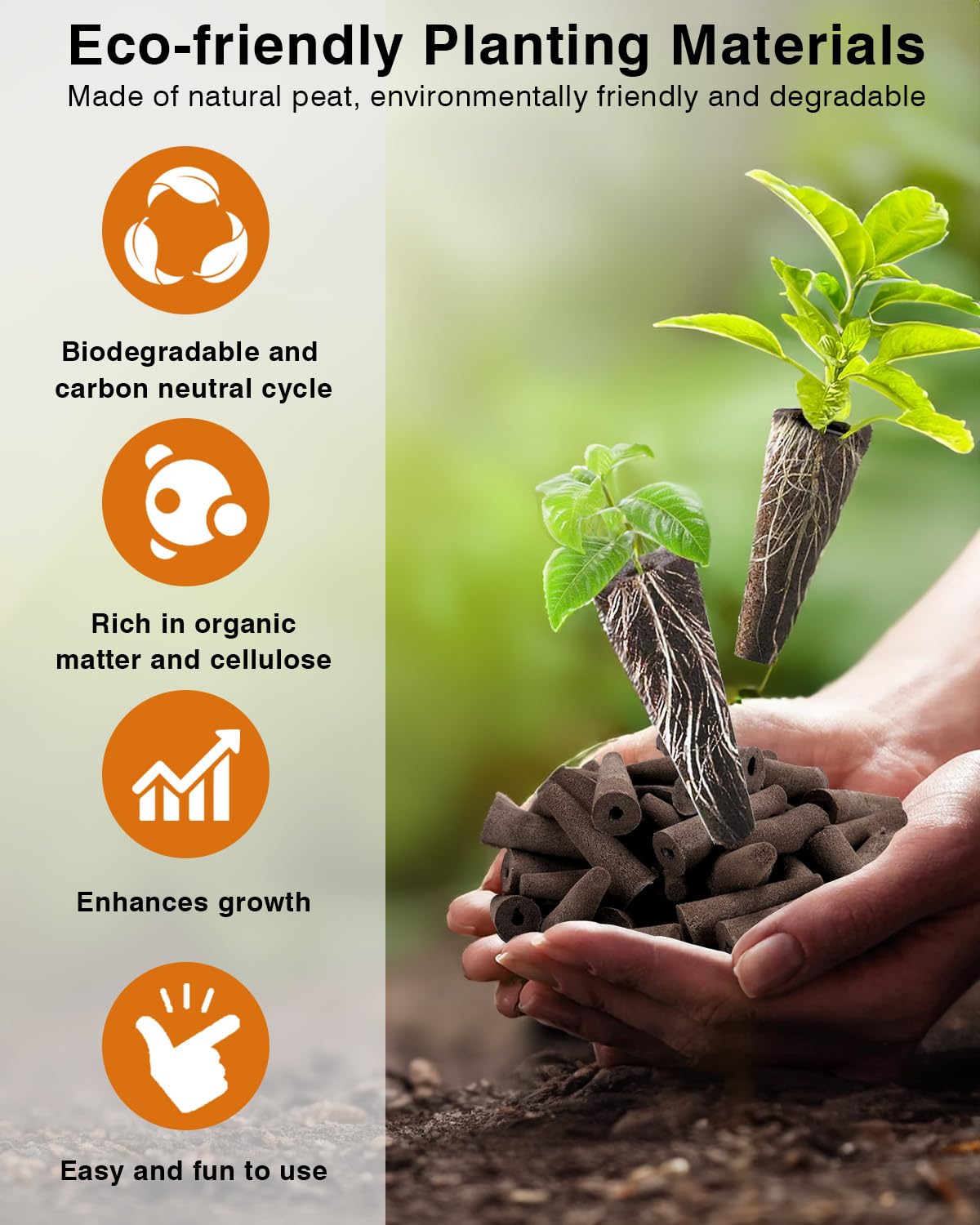Majero peat-based sponges promote air-to-water balance for robust root development