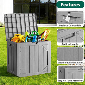 Make Changes 30 Gallon storage box compact-storage helps keep patios neat