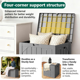 Make Changes 30 Gallon storage box seating-capacity demonstrates built-in bench feature