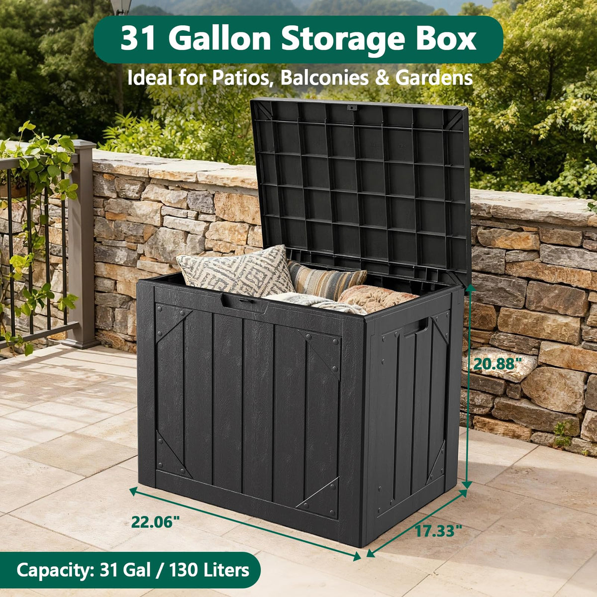 MAKE CHANGES fade-proof UV-resistant resin preserves color under sun and weather.