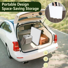 Make Changes folding table outdoor dining setup for picnics and barbecues