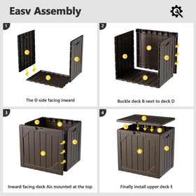 MAKE CHANGES garden tools organized inside weatherproof storage