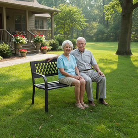 MAKE CHANGES outdoor bench seat detail with smooth edges for cozy lounging