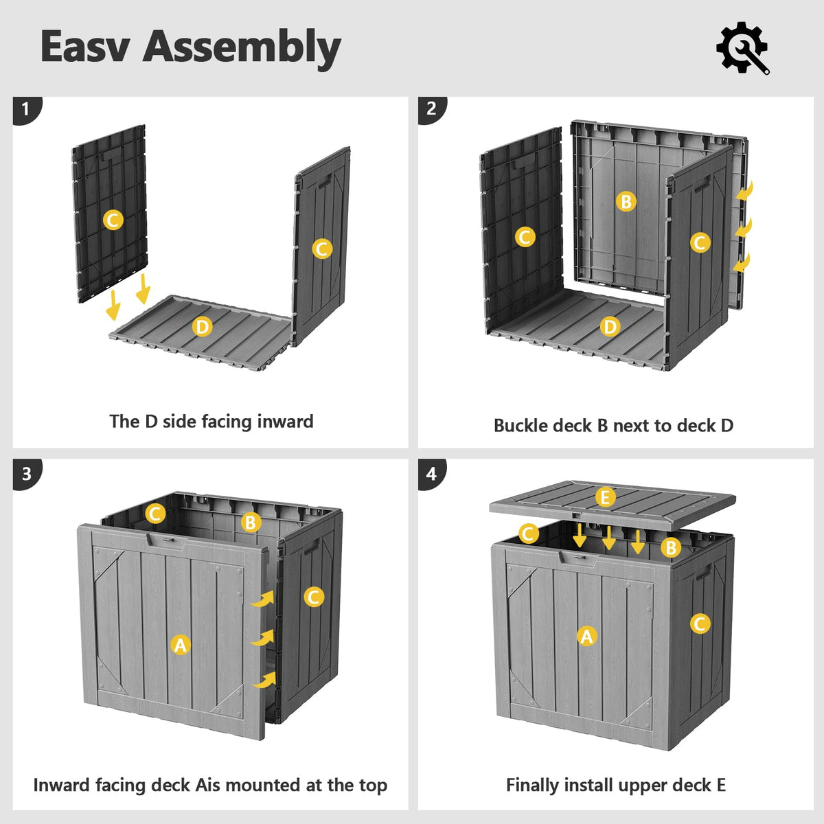 MAKE CHANGES outdoor storage box garden tools storage fits in compact outdoor spaces.