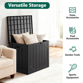 MAKE CHANGES outdoor storage box demonstrates tool-free assembly for quick setup.