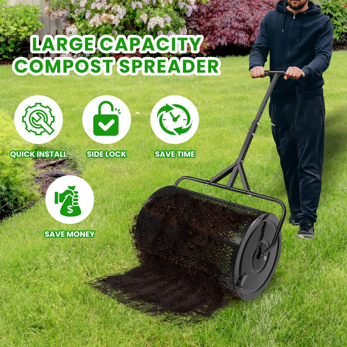 Makeatree ergonomic non-slip handle reduces fatigue during use.